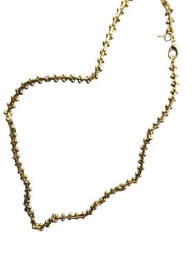 Vintage Givenchy Gold Beaded Link Necklace 24"